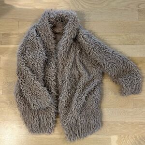Mauve furry coat XS/S